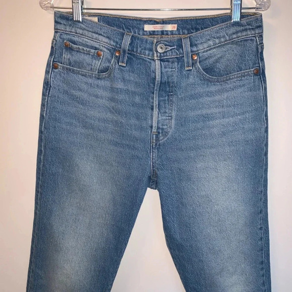 Levi's Wedgie Straight Fit Blue Jeans 29 - Picture 10 of 13